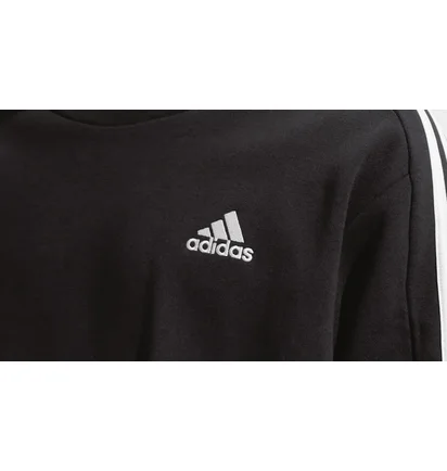 Свитшот мужской Adidas Essentials French Terry 3-Stripes Sweatshirt Black Ic9317
