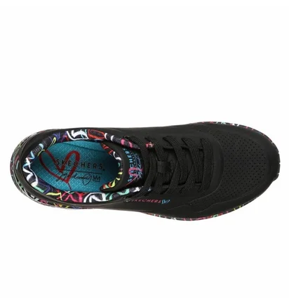 Кросівки жіночі Skechers Uno Loving Love Black 155506-BBK