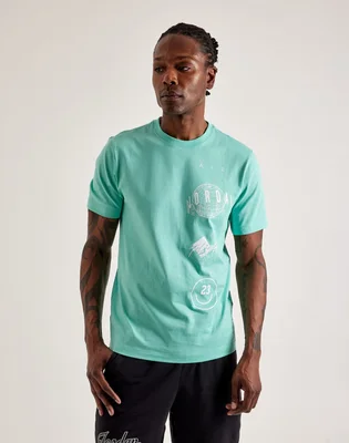 Футболка чоловіча Air Jordan Logo Stack Tee Turquoise FN6027-349