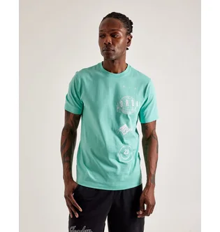 Футболка чоловіча Air Jordan Logo Stack Tee Turquoise FN6027-349