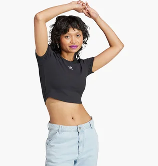 Футболка жіноча Adidas Essentials Rib T-Shirt Black IY9664