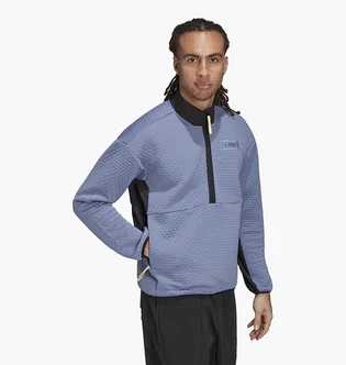 Кофта мужская Adidas Terrex Hike Half-Zip Fleece Light Blue GQ3684