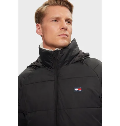 Куртка мужская Tommy Jeans Comfort Fit Hooded Zippered Coat Black DM0DM20003-BDS