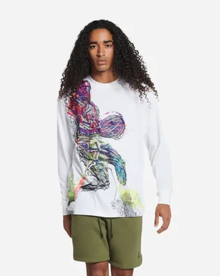 Футболка чоловіча Air Jordan Mj Engineered 85 Long Sleeve Crew Tee White Dh8906-100