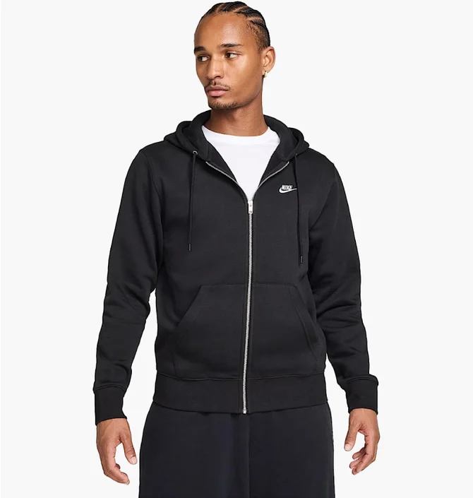 Толстовка чоловіча Nike Club Bb Fz Black FN3861-010