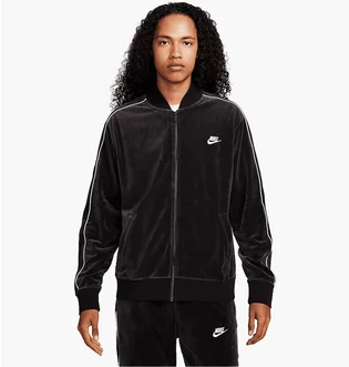 NICOLE CLUB 変形 ジャケット archive お兄系 v系 ダーク ᐉ Олімпійка чоловіча Nike Sportswear Club Velour Jacket Black