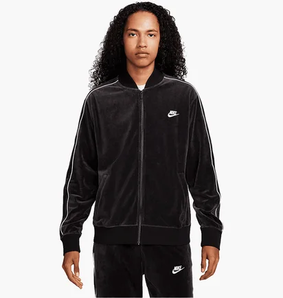 Олимпийка мужская Nike Sportswear Club Velour Jacket Black FB8231-010
