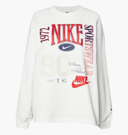 Світшот жіночий Nike WomenS Oversized Crew-Neck French Terry White HF9491-133