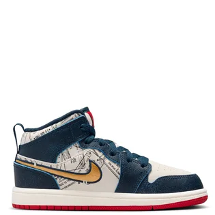 Кросівки дитячі Air Jordan 1 Mid Se Ps Beige/Blue FN1352-400