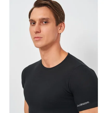 Футболка мужская Kappa Mezza Manica Girocollo Black K1306-NERO