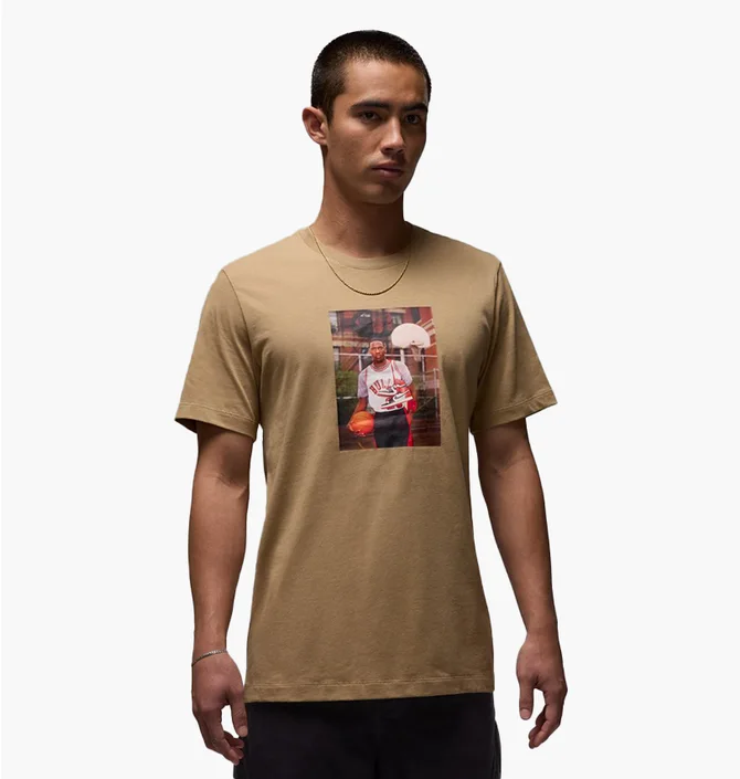 Футболка мужская Air Jordan Brand Photo Ss Crew Brown HJ2354-257