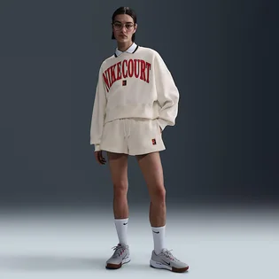 Шорти жіночі Nike Court Fleece Beige HQ0364-110