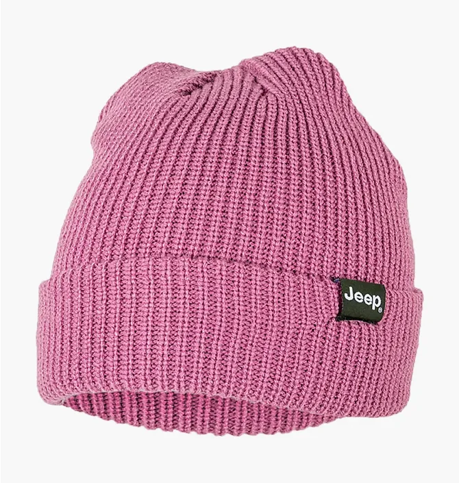 Шапка унисекс Jeep Ribbed Tricot Hat With Cuff J22W Pink O102600-P490