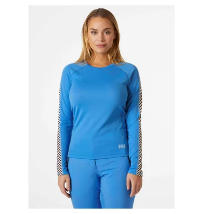 Термобелье женское Helly Hansen Lifa Active Stripe Crew Light Blue 49413-554