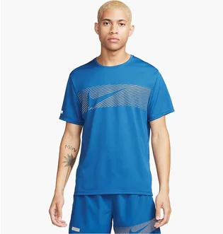 Футболка чоловіча Nike Miler Flash Dri-Fit Uv Short-Sleeve Running Top Blue FN3051-476