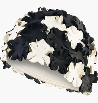 Шапочка для плавания Aqua Speed ​​Bloom Black/White 105-04