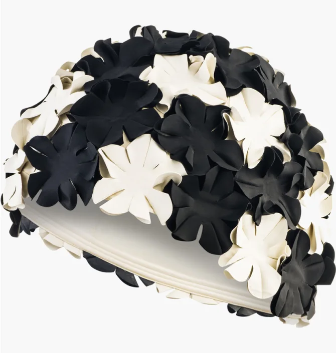 Шапочка для плавання Aqua Speed ​​Bloom Black/White 105-04