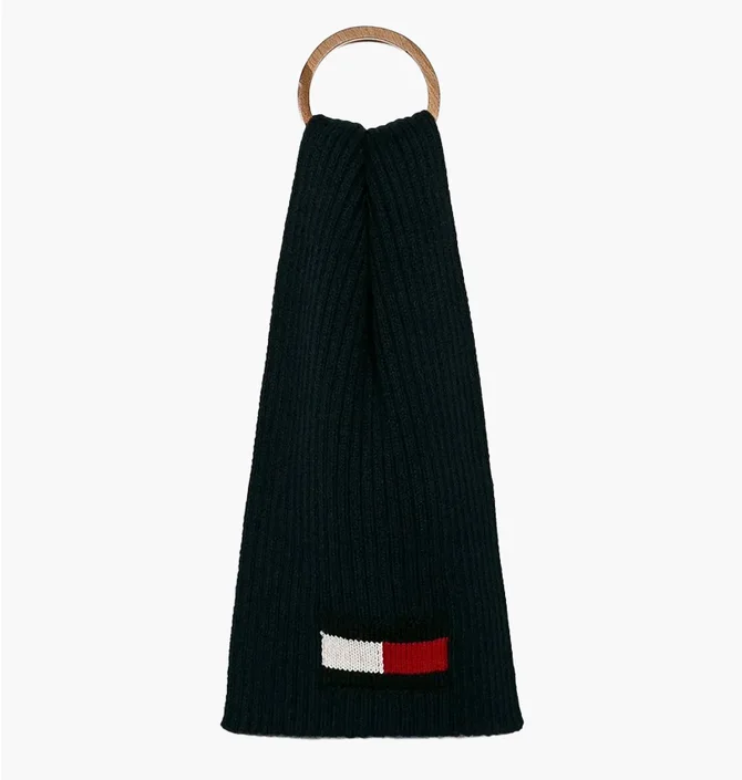 Шарф Tommy Helfiger Big Flag Black AM0AM04040