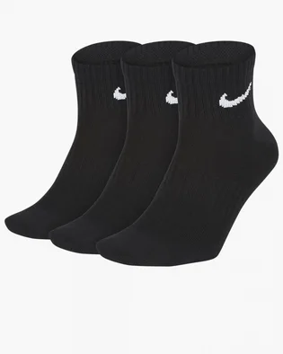 Шкарпетки унісекс Nike U Nk Everyday Ltwt Ankle (3 пари, неутеплені) Black SX7677-010