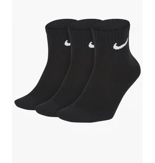 Носки унисекс Nike U Nk Everyday Ltwt Ankle (3 пары, неутепленные) Black SX7677-010