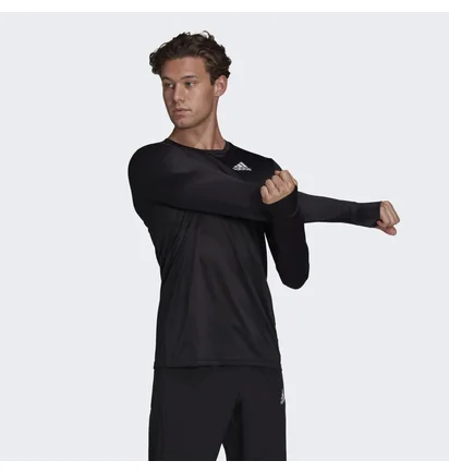 Лонгслів чоловічий Adidas Own The Run Long Sleeve Tee Black H58590