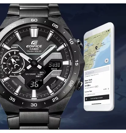 Часы мужские Casio Edifice Smartphone Link Carbon Edition ECB-2200DC-1A