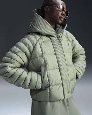 Пуховик жіночий Nike Sportswear Swoosh Puffer Primaloft®Therma-Fit Oversized Hooded Jacket Green FB8729-370