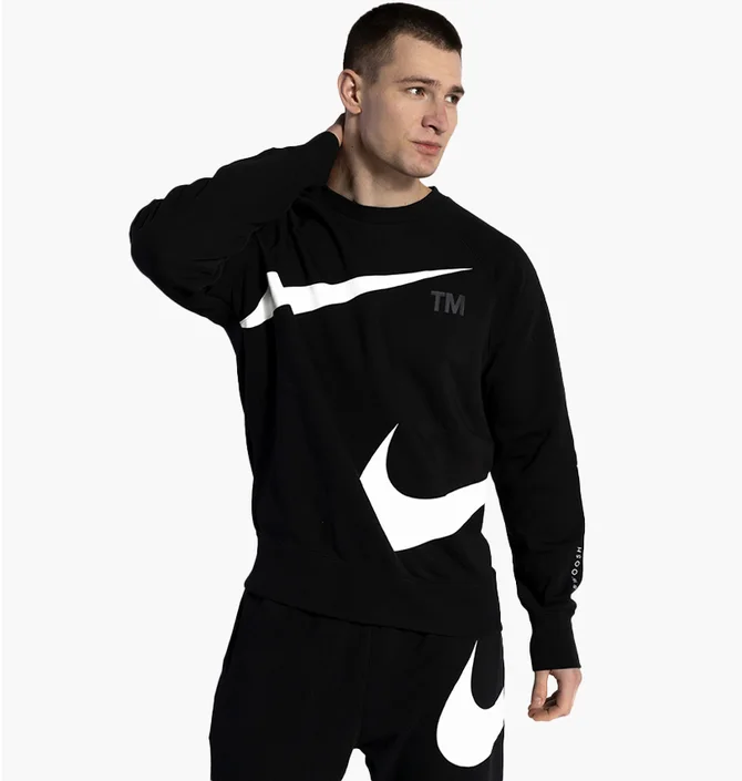 Свитшот мужской Nike Sportswear Swoosh Sweatshirt Black DR8995-010