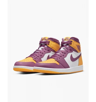 Кроссовки мужские Nike Jordan 1 Retro High Og Brotherhood Violet/Yellow 555088-706