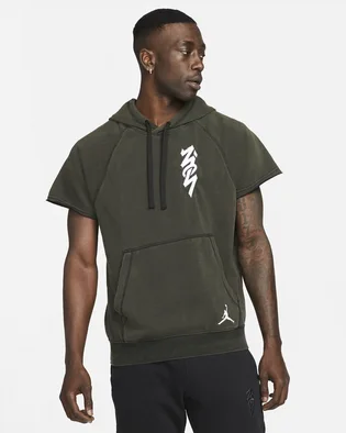Худи мужское Air Jordan Zion Cutoff Hoodie Grey DA9842-010