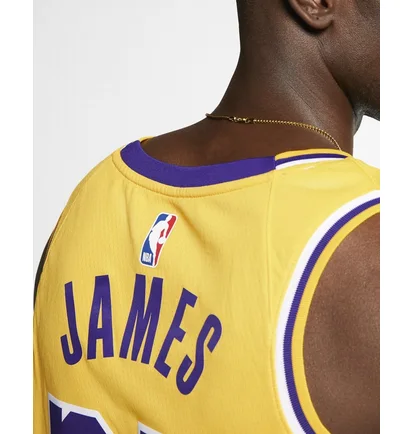 Майка унисекс Nike Lebron James Lakers Icon Edition Nba Swingman Jersey Yellow AA7099-741