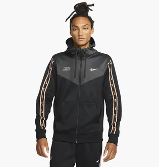 Олімпійка чоловіча Nike M Nsw Repeat Sw Pk Fz Hoody Black Dx2025-010