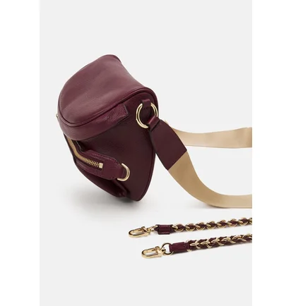 Сумка женская Michael Kors Slater Medium Pebbled Leather Sling Pack Bordo 30F0G04M6I-DARK-BERRY-16581
