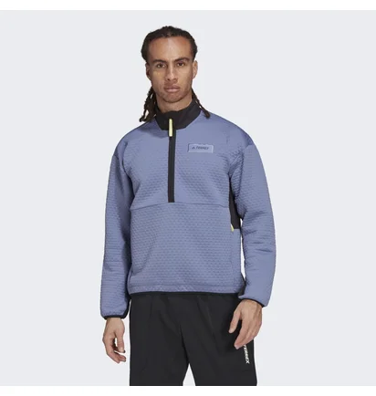Кофта мужская Adidas Terrex Hike Half-Zip Fleece Light Blue GQ3684