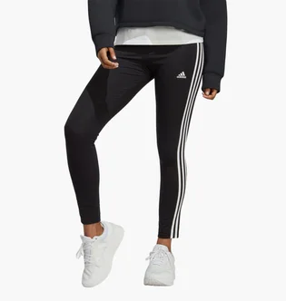 Леггинсы женские Adidas Essentials 3-Stripes High-Waisted Single Jersey Leggings Black IC7151