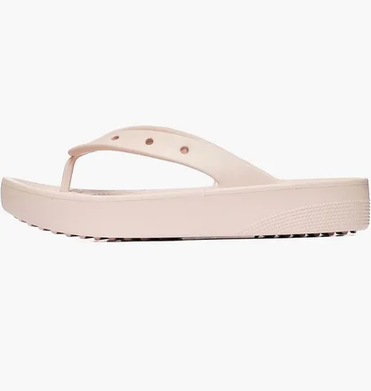 Тапочки женские CROCS Classic Platform Flip Beige 207714-6UR