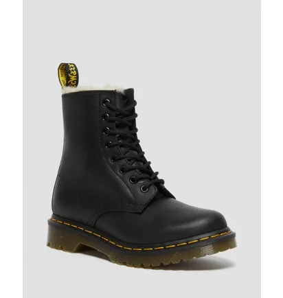 Ботинки женские Dr. Martens Fur Lined 1460 Serena Burnished Wyoming Black 21797001