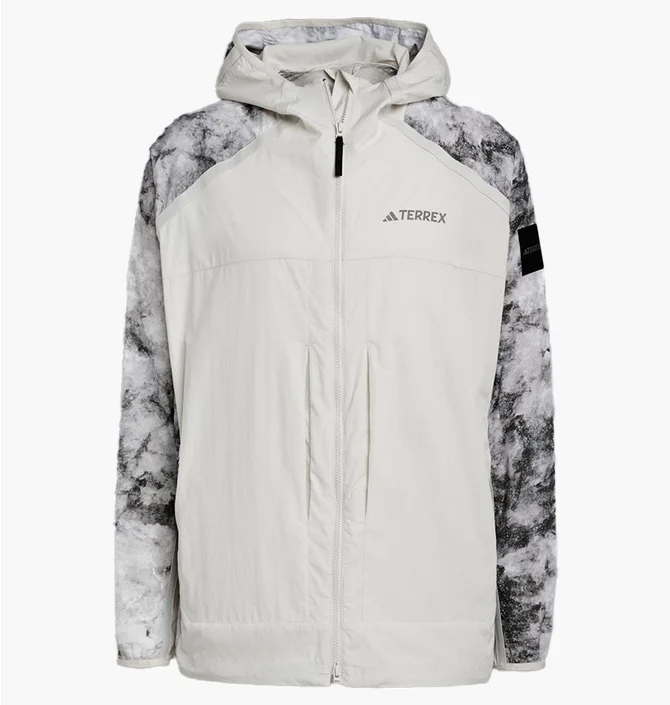 Куртка мужская Adidas Nat Geo Wind.Rdy White/Grey JD5838