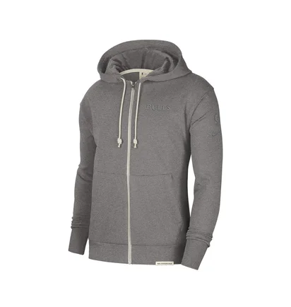 Толстовка чоловіча Nike Nba Chicago Bulls Standard Issue Full Zip Dri-Fit Hoodie Grey CN3140-063