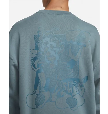 Свитшот унисекс Nike Sb Skate Like A Girl Fleece Skate Crew Light Blue DQ7306-384