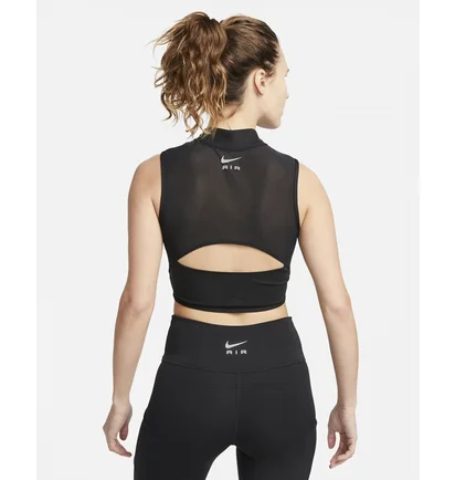 Топ жіночий Nike W Df Air Crop Tank Black DX0284-010