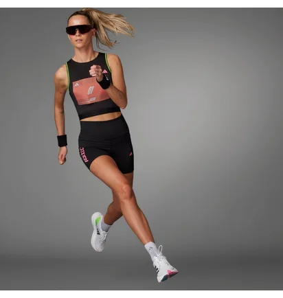 Топ жіночий Adidas Adizero Running Crop Tank Top Black IL1372