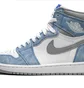 Кроссовки мужские Air Jordan 1 Retro High Og White/Light Blue 555088-402