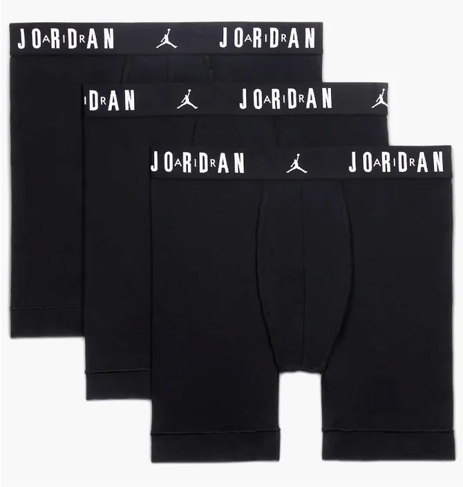 Труси чоловічі Air Jordan Flight Cotton Core Boxer Brief Black (3 шт) JM0622-023