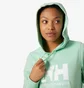 Худи женское Helly Hansen Logo Hoodie Green 33978-419