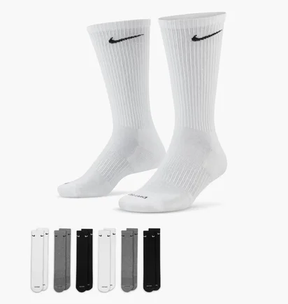 Носки унисекс Nike Ed Pls Csh Crw (6 пар) White SX6897-965