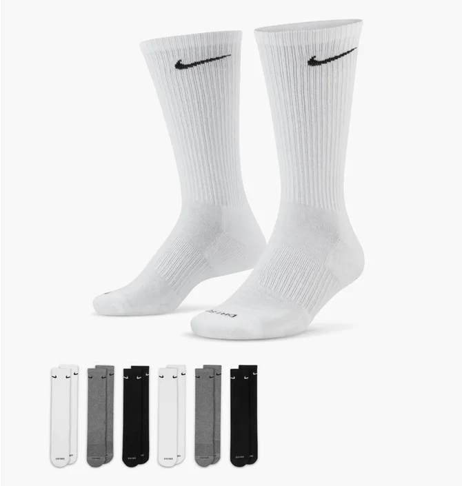 Носки унисекс Nike Ed Pls Csh Crw (6 пар) White SX6897-965