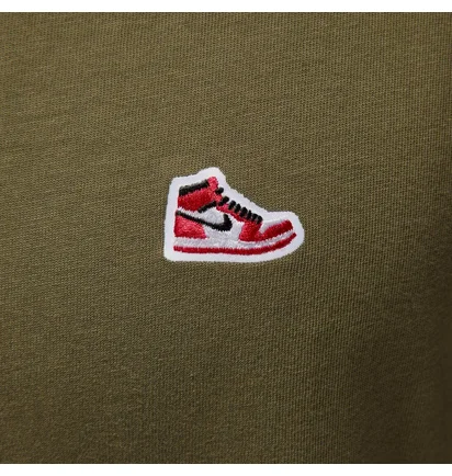 Футболка чоловіча Air Jordan Brand Snkr Ptch Ss Crew Olive FN5982-222