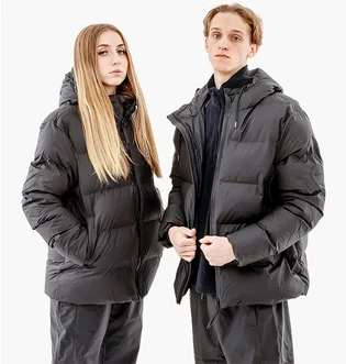 Пуховик унісекс Rains Jackets Black 1506-BLACK