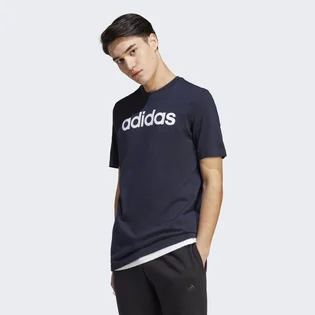 Футболка чоловіча Adidas Essentials Single Jersey Linear Embroidered Logo Tee Blue IC9275